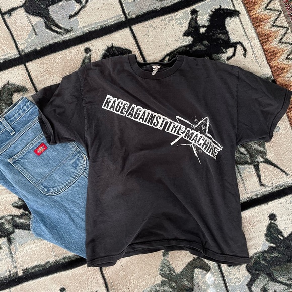 Delta Other - VINTAGE Early 2000s Rage Against the Machine Black Tour T Shirt star logo